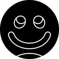 Smiling Face with Smiling Glyph Icon vector