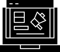 Website Ads Glyph Icon vector