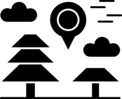 Forest Glyph Icon Design vector
