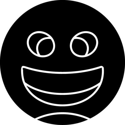 Grinning Squinting Face Glyph Icon