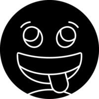 Face Savoring Food Glyph Icon vector