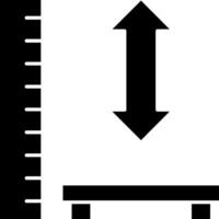 Height Check Glyph Icon vector