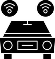 Connected Vehicle Glyph Icon vector