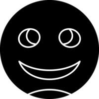 Slightly Smiling Face Glyph Icon vector