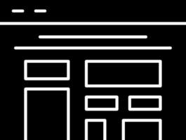 Website Layout Glyph Icon vector