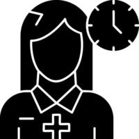 Patients Waiting Glyph Icon vector