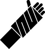 Broken Arm Glyph Icon vector