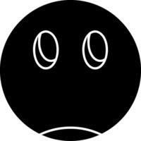 Face Without Mouth Glyph Icon vector
