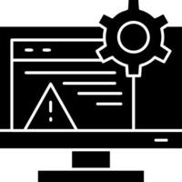 Web Maintenance Glyph Icon vector