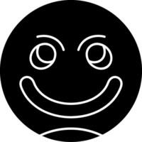 Smiling Face Glyph Icon vector