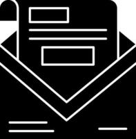 Newsletter Glyph Icon vector