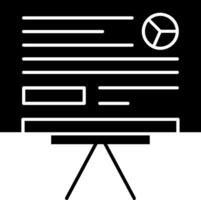 Statistics Presentation Glyph Icon vector