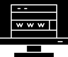 Www Glyph Icon vector