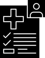 Patient Checklist Glyph Icon vector