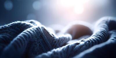 a close up of a blanket with light shining through it photo