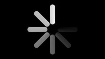 Loading circle animation. Round loading animation. White gradient dotted round loading. Loading animation. Transparent video
