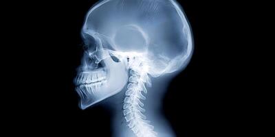 a x - ray image of a human head photo