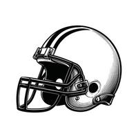 Football Helmet with Engraving Design Vintage Style Illustration vector