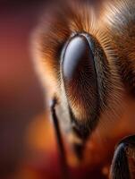 Amazing Honeybee Compound Eye With Many Facets Visible photo