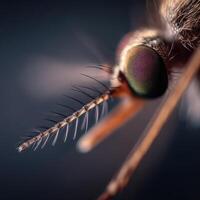 Intricate Pattern Visible In A Mosquitoes Minute Compound Eye photo