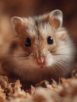 Lovely Domestic Hamster Shows Its Cute And Fuzzy Appearance photo
