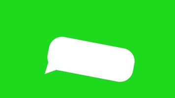 Flat Speech Bubble Pop Up Animation on Green Screen video