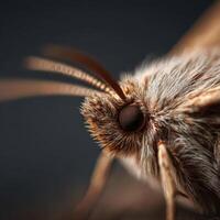 Macro Shot Showing Moths Complex Sensory Antennae photo