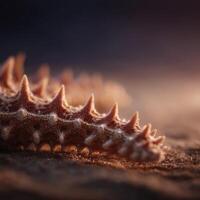 The delicate tube feet of a starfish with detailed suckers photo