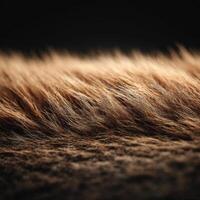 Texture of thick fur covering a large grizzly bear paw photo