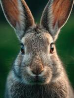 Wild Hare With Keen Eyes And A Constantly Sniffing Nose photo