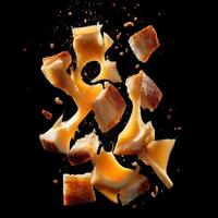 A Drip Of Golden Molten Fondue Cheese photo