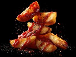 A Hot Cascade Of Real Patatas Bravas photo