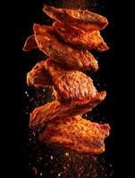 A Delicious Spiral Of Falling Al Pastor Meat photo