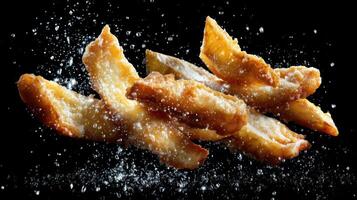 A Classic Cascade Of Crispy Falling Fish And Chips photo