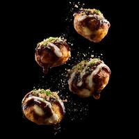 Hot Takoyaki Tumbling Playfully photo