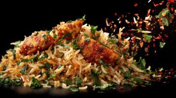 A Freefall Of Fragrant Biryani Elements photo