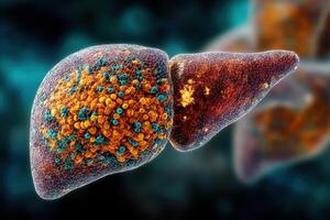 Liver disease, liver cancer, liver cell, liver cell, liver cell, liver cell, photo
