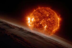 The sun is seen in this image photo