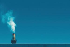 A chimney with smoke coming out of it photo