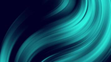 Dynamic blue turquoise abstract background with fluid light streaks and motion curves, ideal for tech branding, futuristic designs, and modern digital art compositions. video