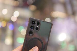 Capturing the moment smartphone photography urban setting technology showcase vibrant environment close-up viewpoint innovation photo