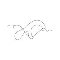 one line art Dental Floss illustration. line art, one continuous line, simple, hand drawn and sketch style. for icons, symbols, signs or logos vector