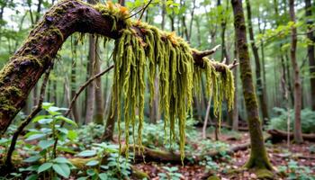 hanging moss in a southern forests photo