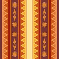 Geometric ethnic pattern with sun vector