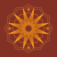 Mandala with rays vector