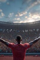 Champions Celebrate Victory at Stadium After Intense Competition on Sunny Afternoon photo
