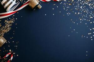 Festive Decorations With Glitter and Ribbons for a Joyful Celebration Event photo