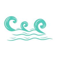 Water waving roll illustration design for symbol, summer vibes and vocation. vector