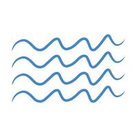 Ocean wave rolling design illustration pattern, simple stroke waving line. vector