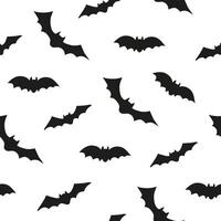 Seamless pattern with bats on white background vector